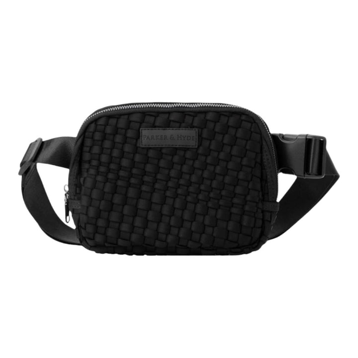 Jet Black- Woven Belt Bag