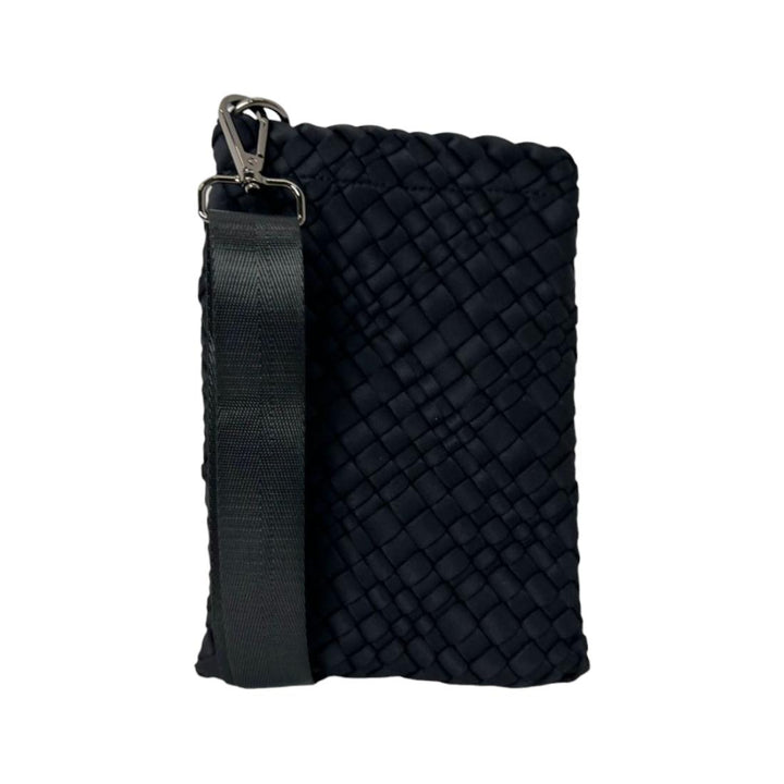 Jet Black - Woven Messenger Bag