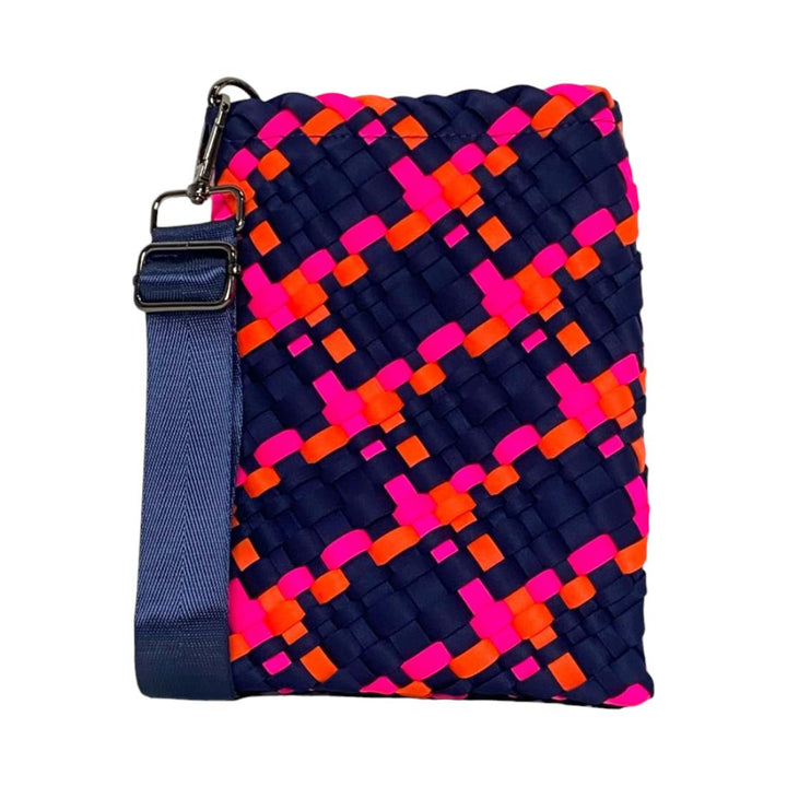 Navy Multi - Woven Messenger Bag