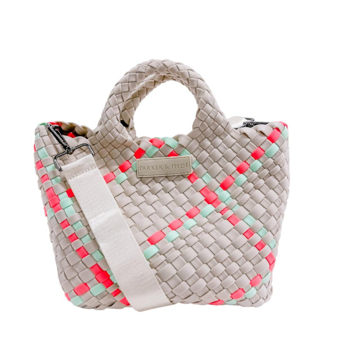 Bone Sky Multi - Woven Mini Tote