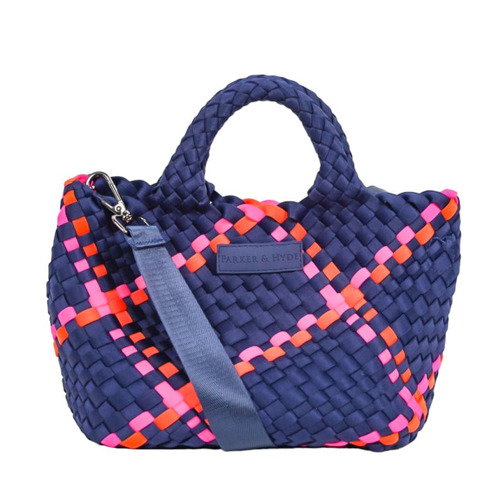 Navy Multi - Woven Mini Tote