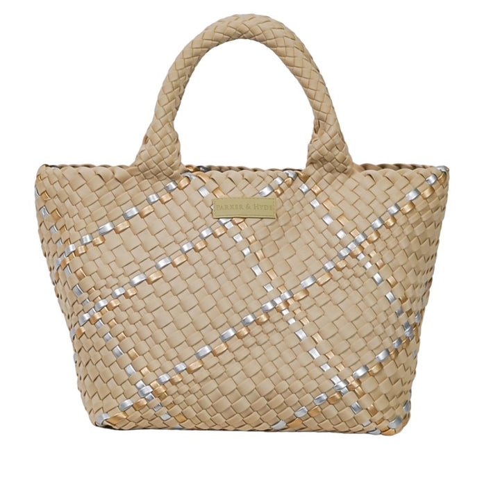 Beige Metallic - Classic Woven Tote